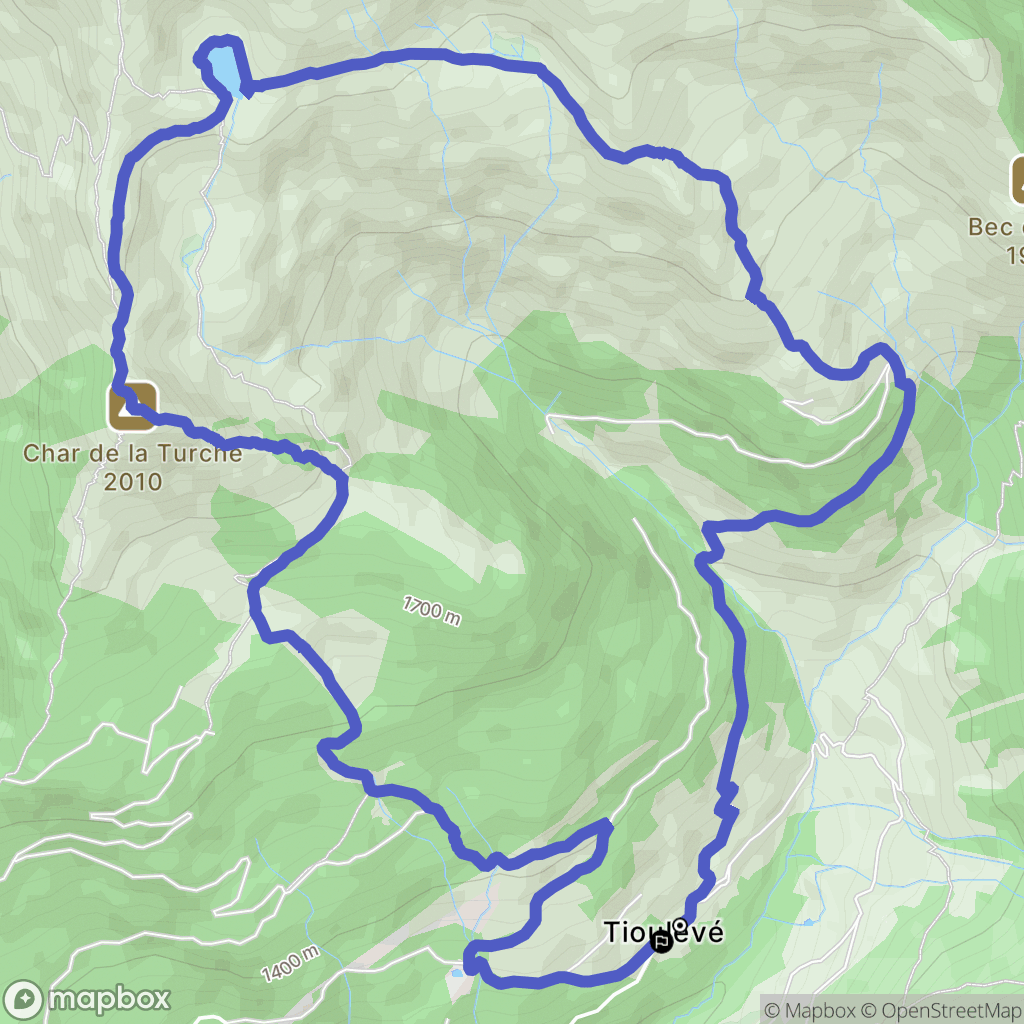 Montsapey : carte du parcours de randonnée - France