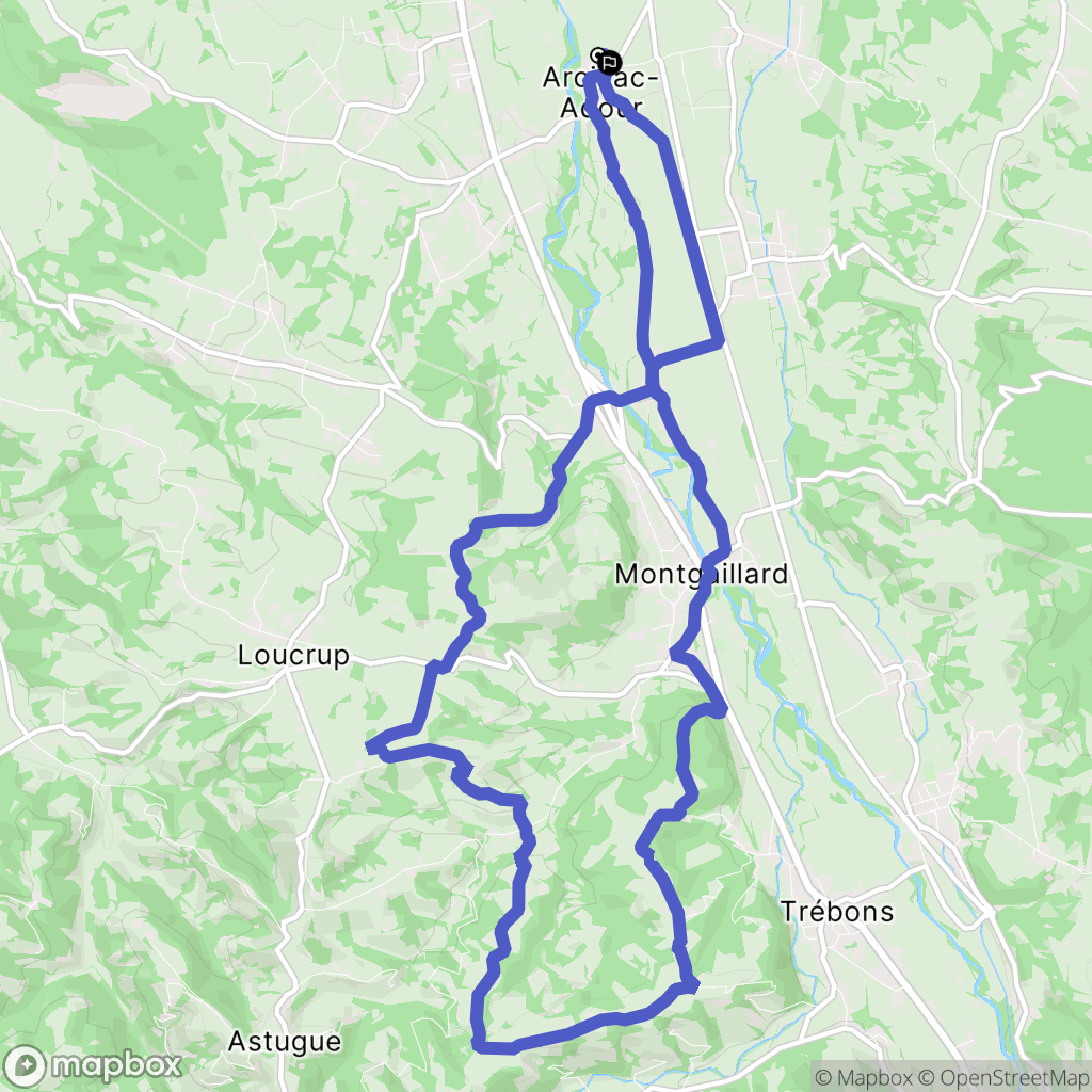 Arcizac-Adour : carte du parcours de randonnée - France