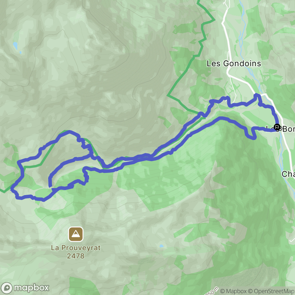 Champoléon : carte du parcours de randonnée - France