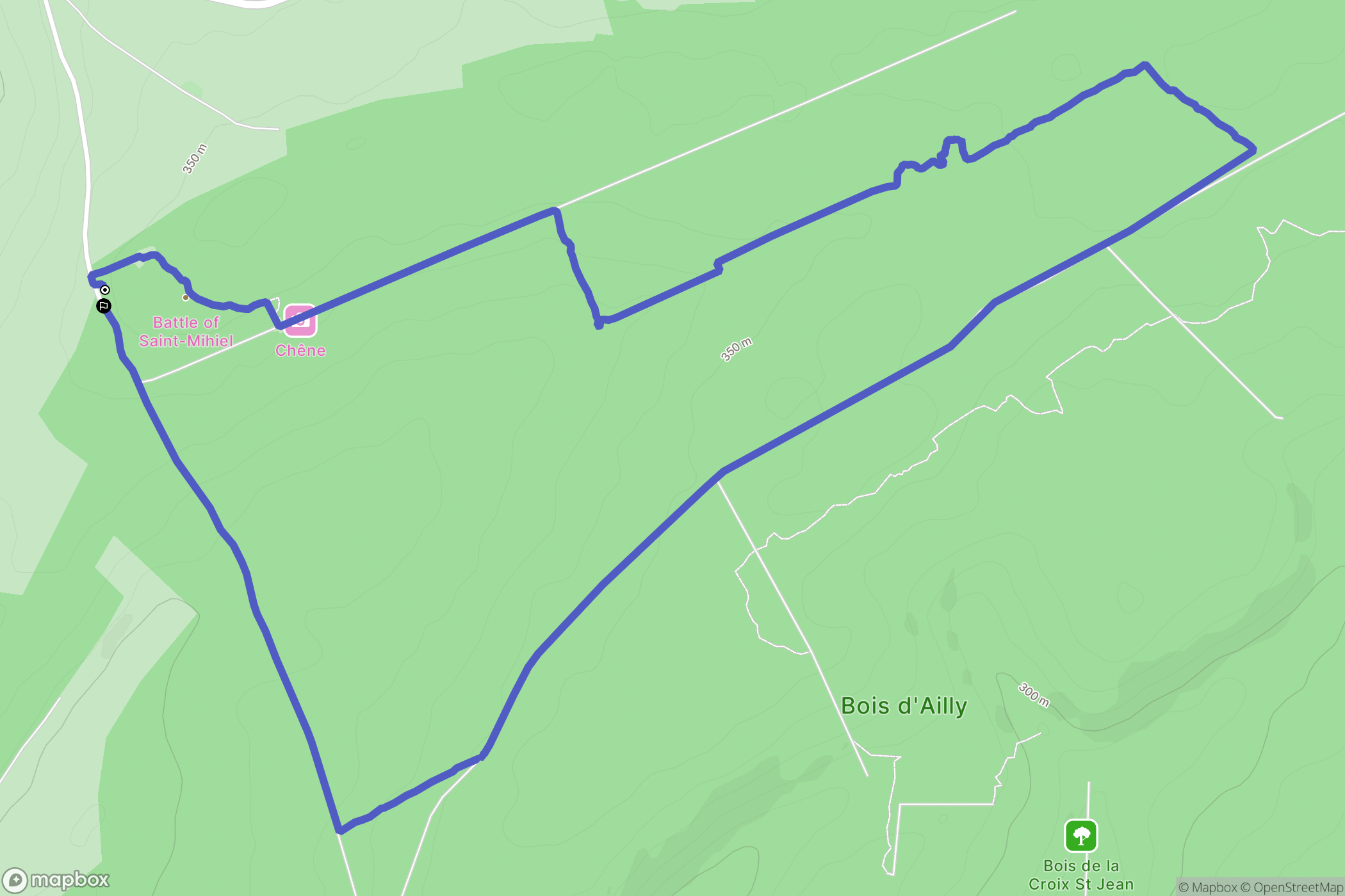 Han-sur-Meuse : carte du parcours de randonnée - France