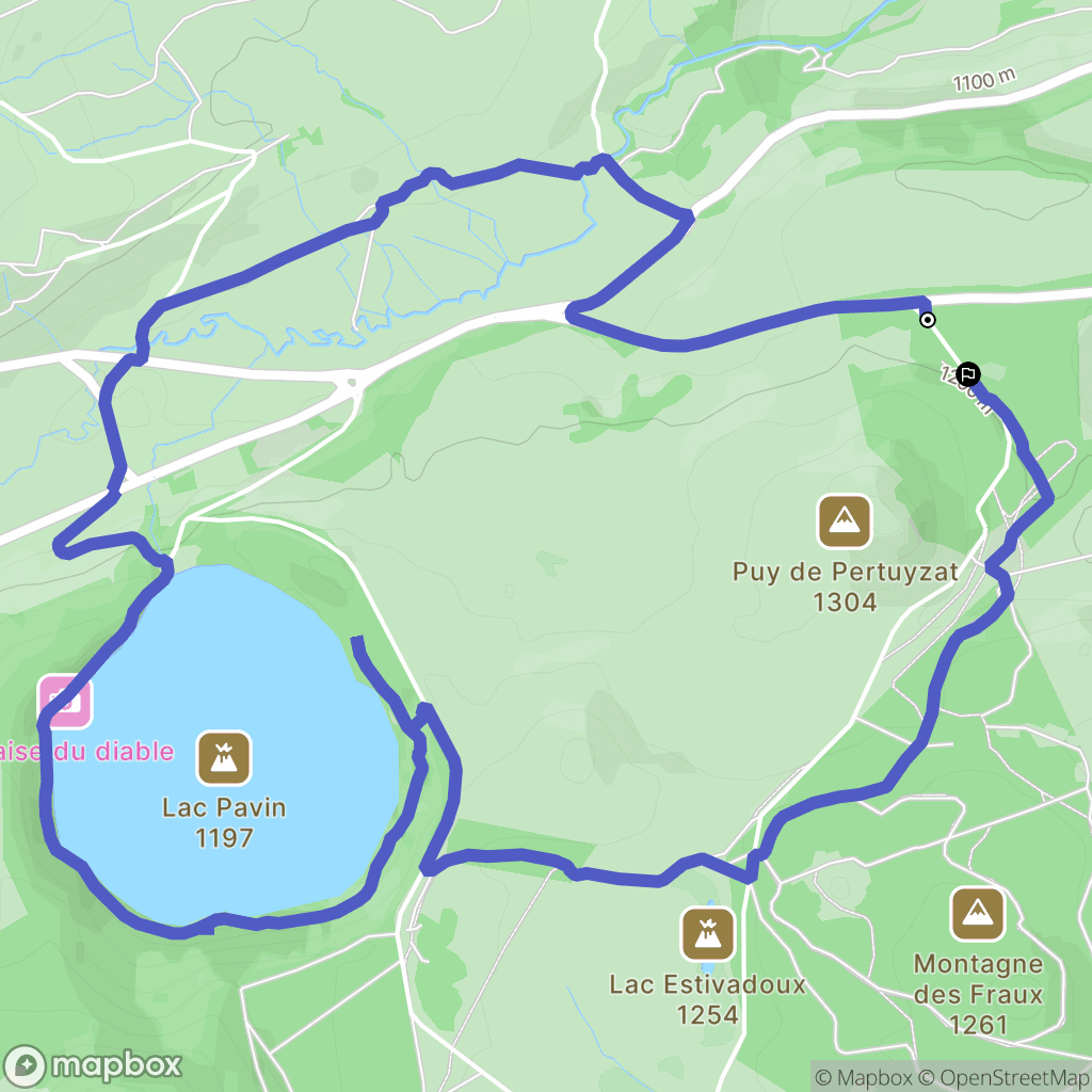 Besse-et-Saint-Anastaise : carte du parcours de randonnée - France