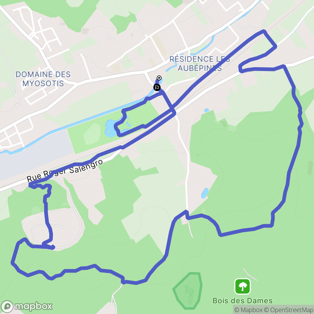 Lapugnoy : carte du parcours de randonnée - France