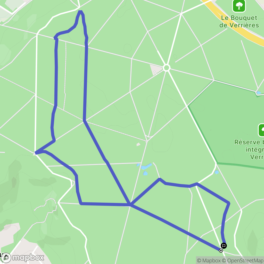 Verrières-le-Buisson : carte du parcours de randonnée - France