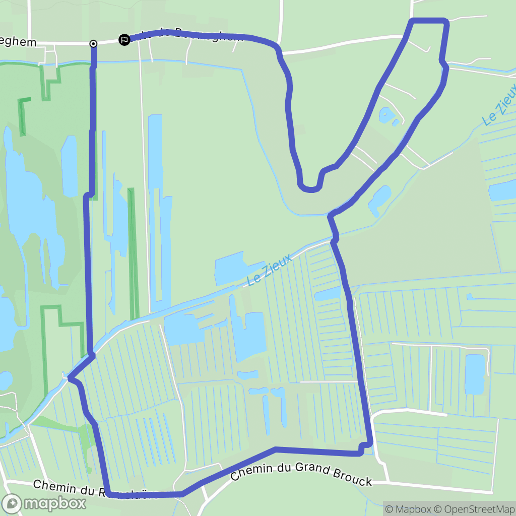 Nieurlet : carte du parcours de randonnée - France