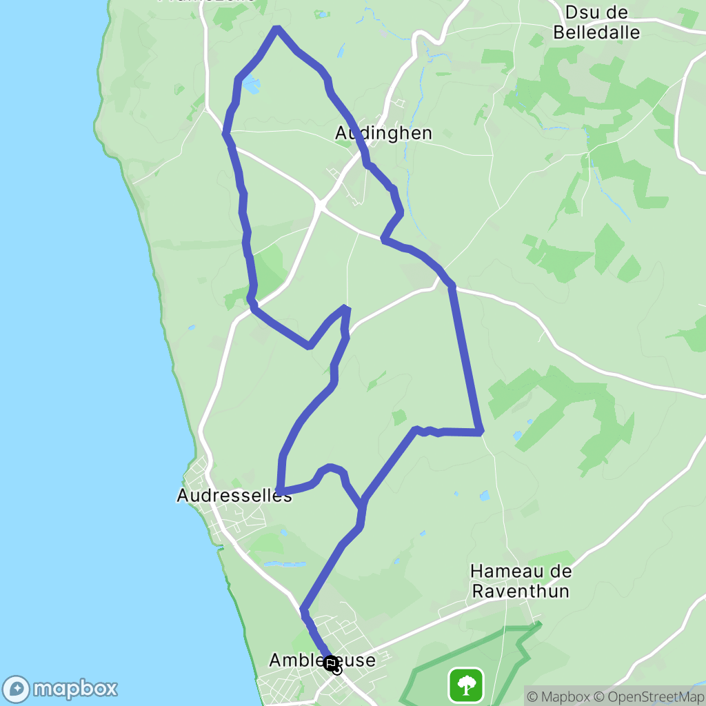 Ambleteuse : carte du parcours de randonnée - France