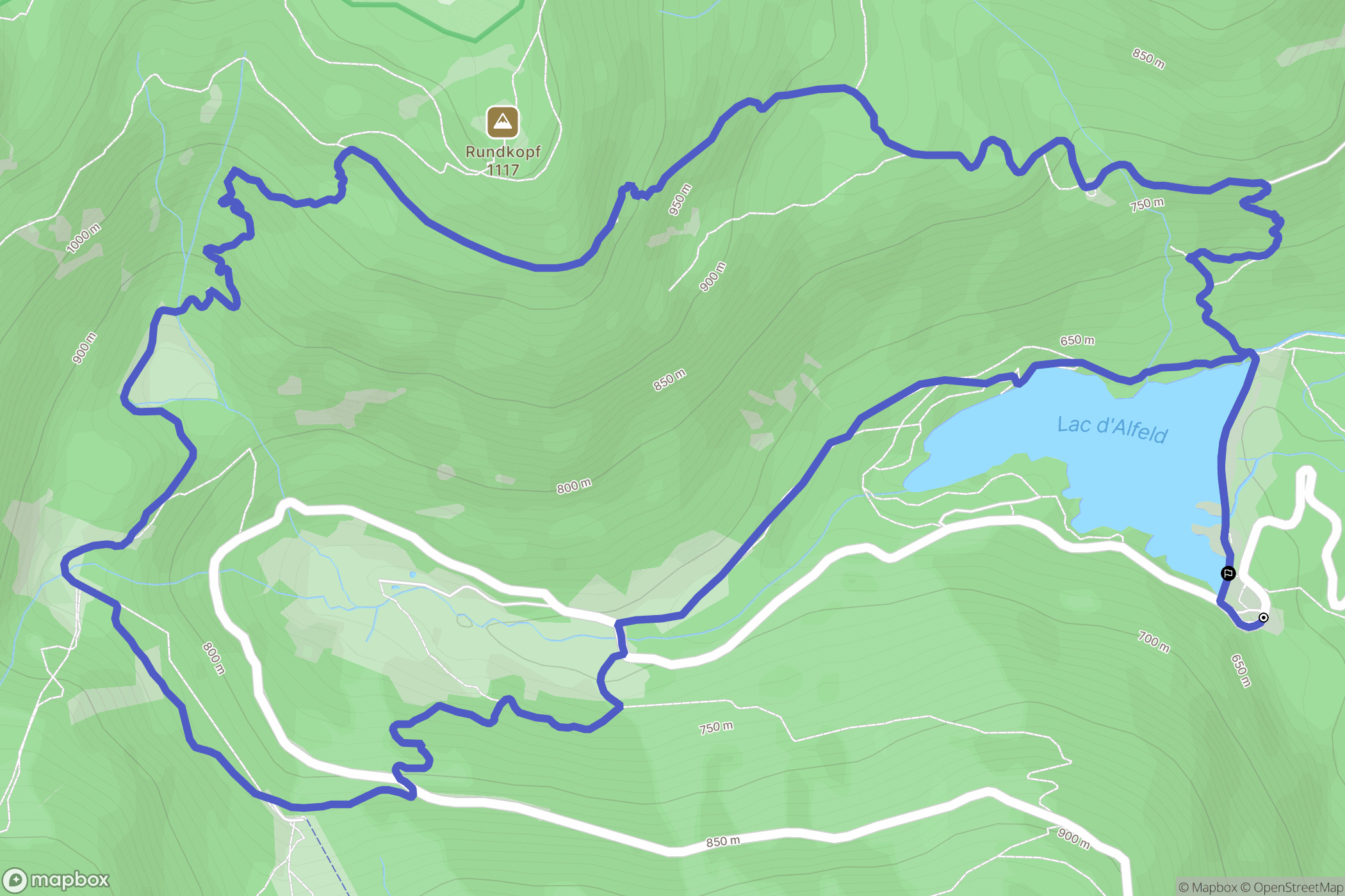 Sewen : carte du parcours de randonnée - France