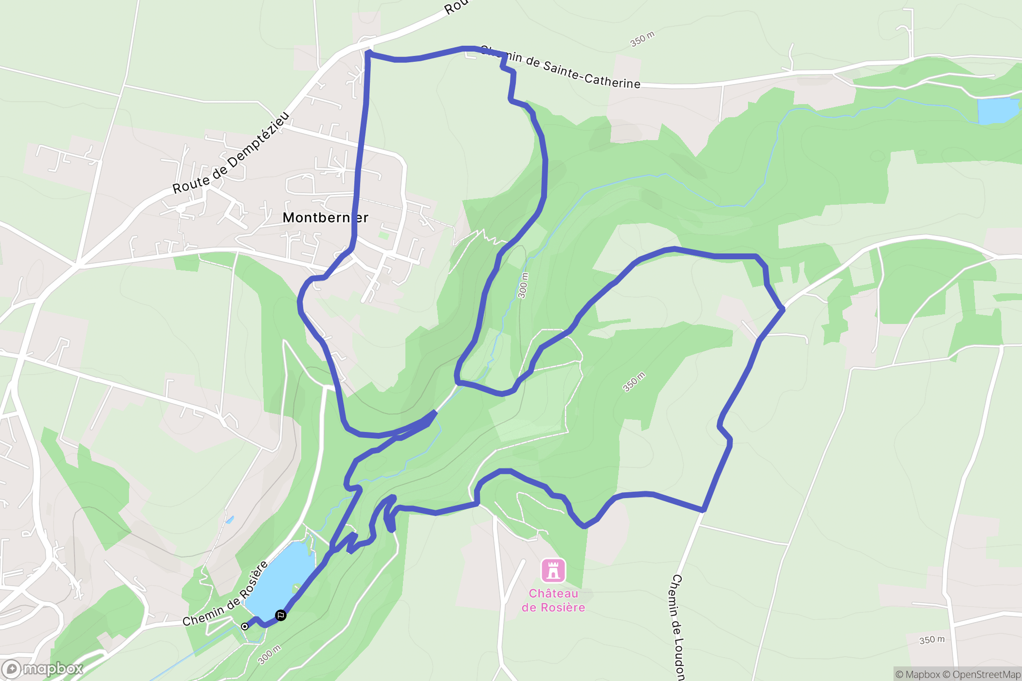 Bourgoin-Jallieu : carte du parcours de randonnée - France