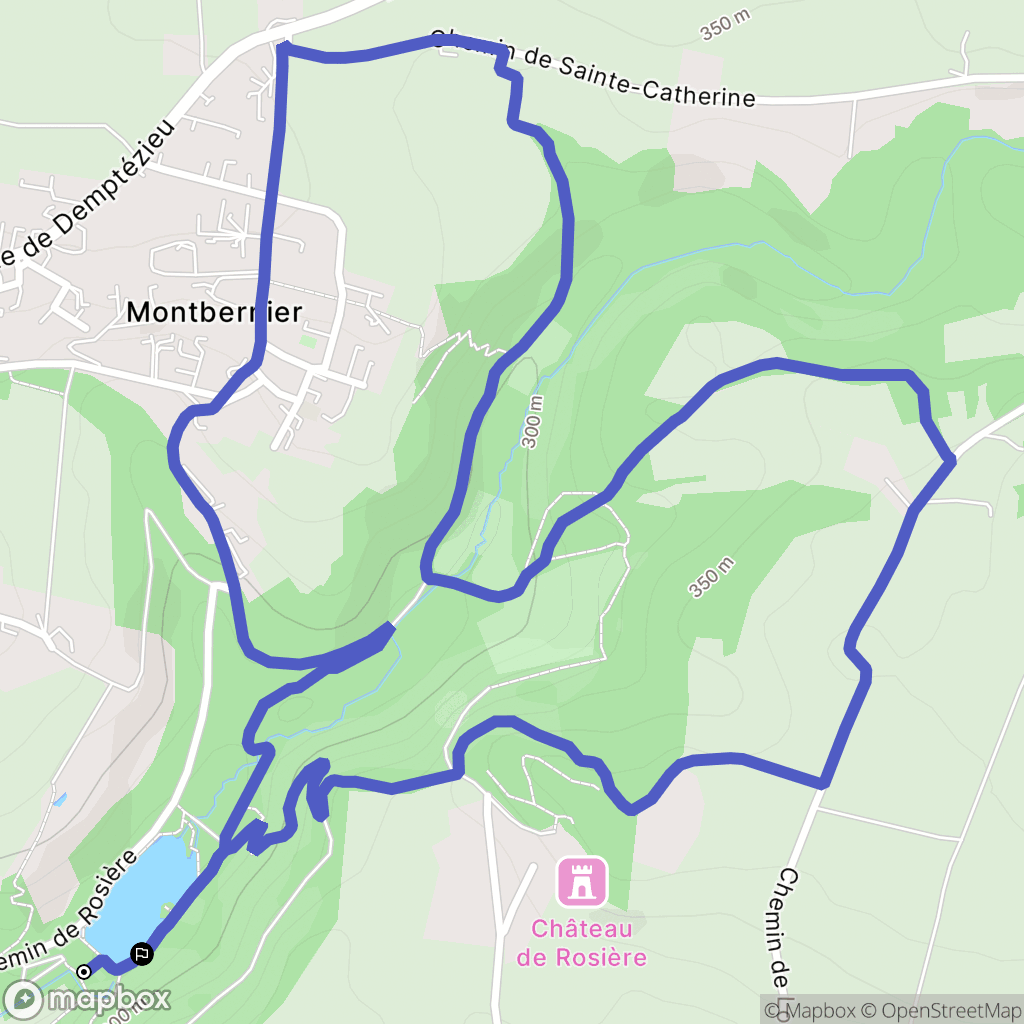 Bourgoin-Jallieu : carte du parcours de randonnée - France