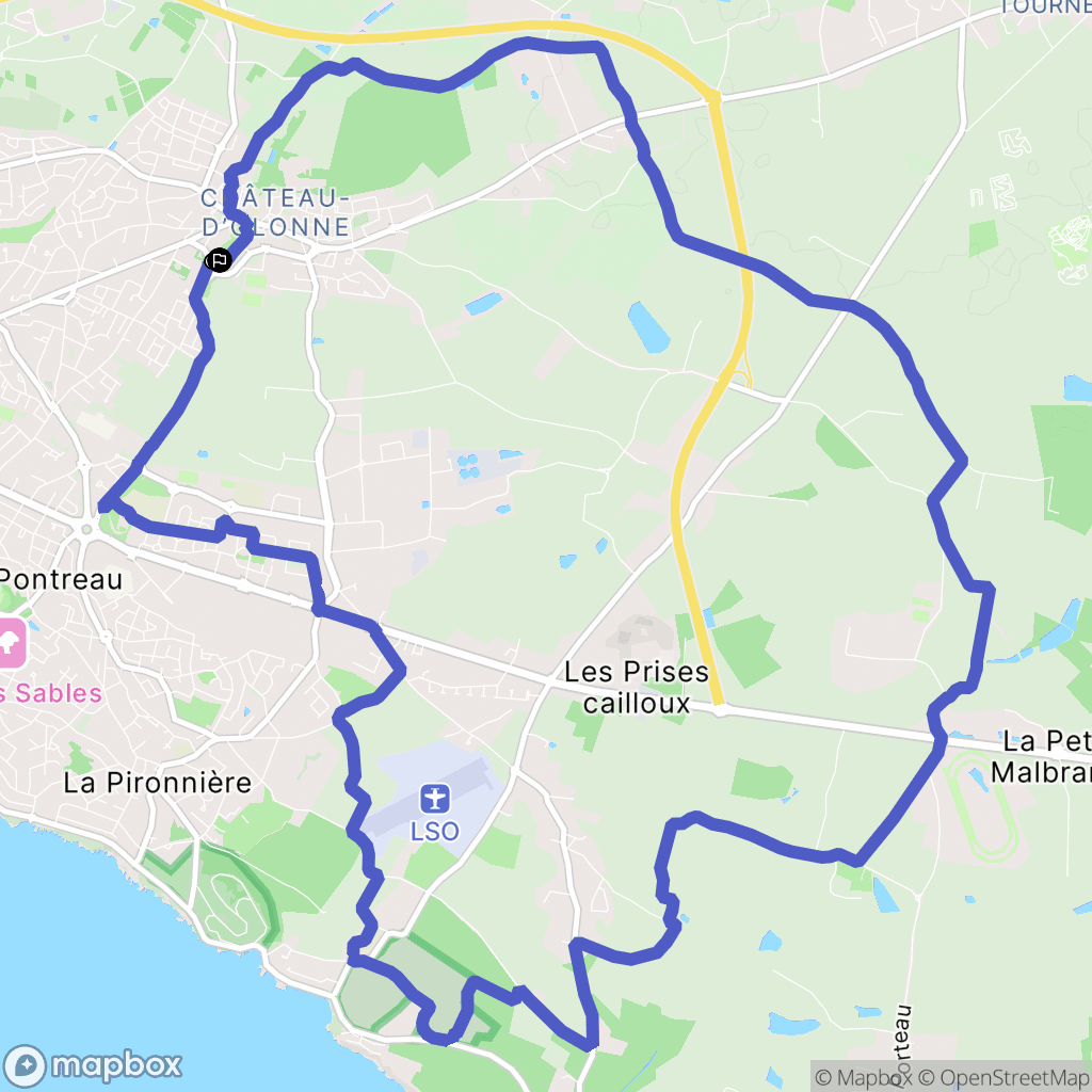 Les Sables-d'Olonne : carte du parcours de randonnée - France