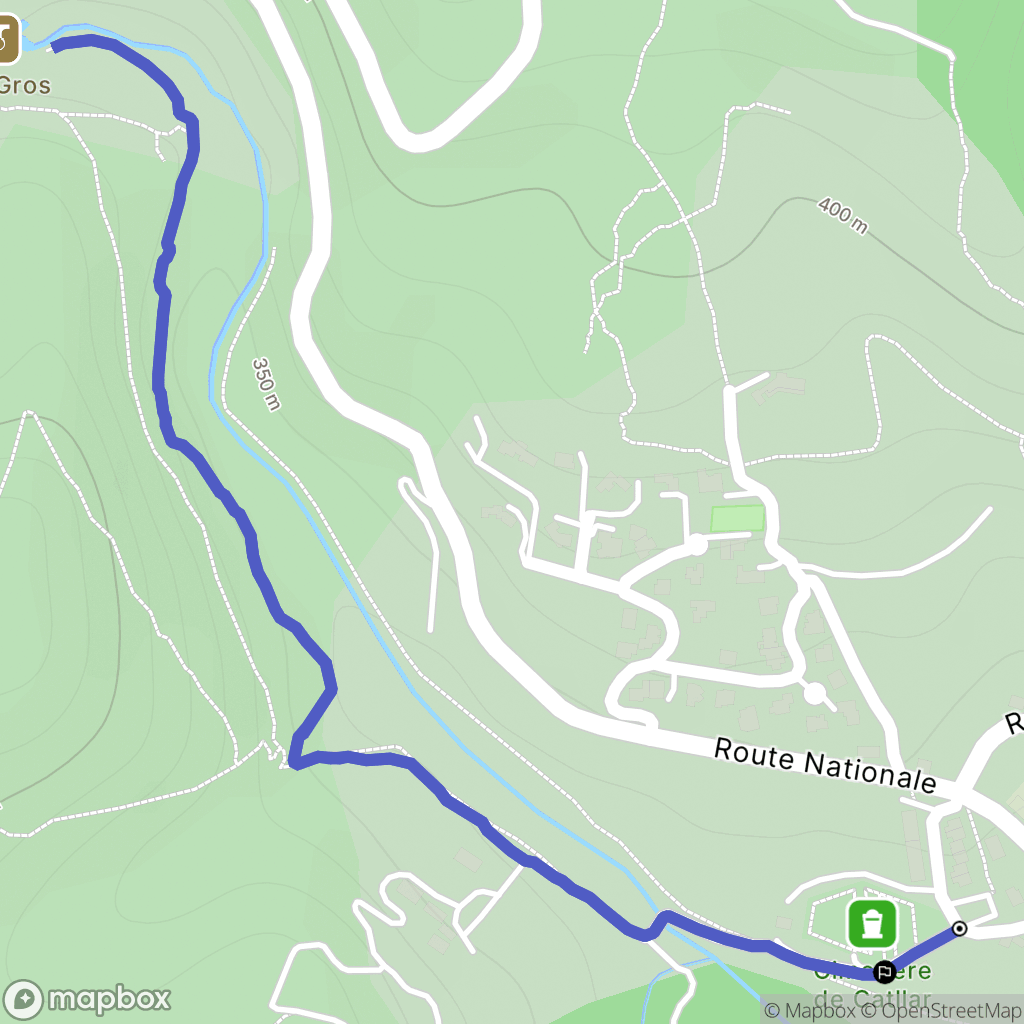 Catllar : carte du parcours de randonnée - France