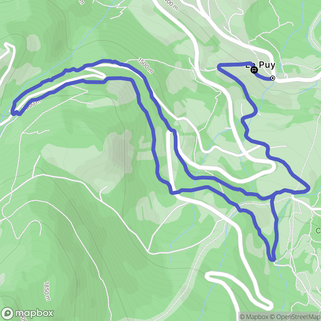 Puy-Saint-Vincent : carte du parcours de randonnée - France