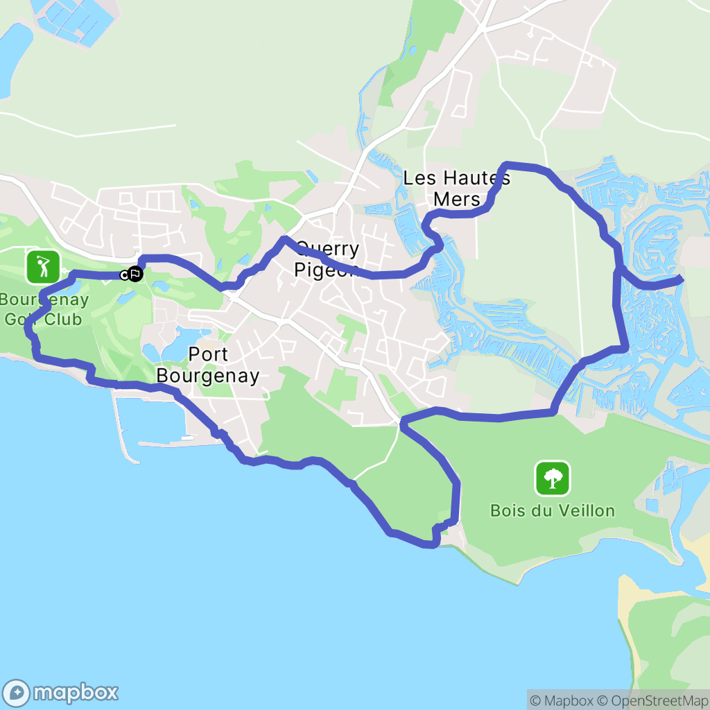 Talmont-Saint-Hilaire : carte du parcours de randonnée - France