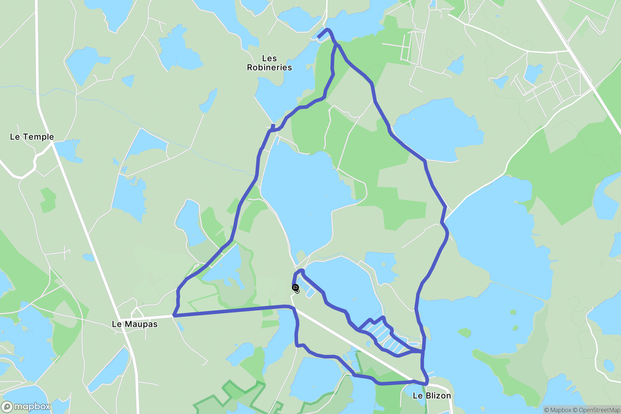 Rosnay : carte du parcours de randonnée - France