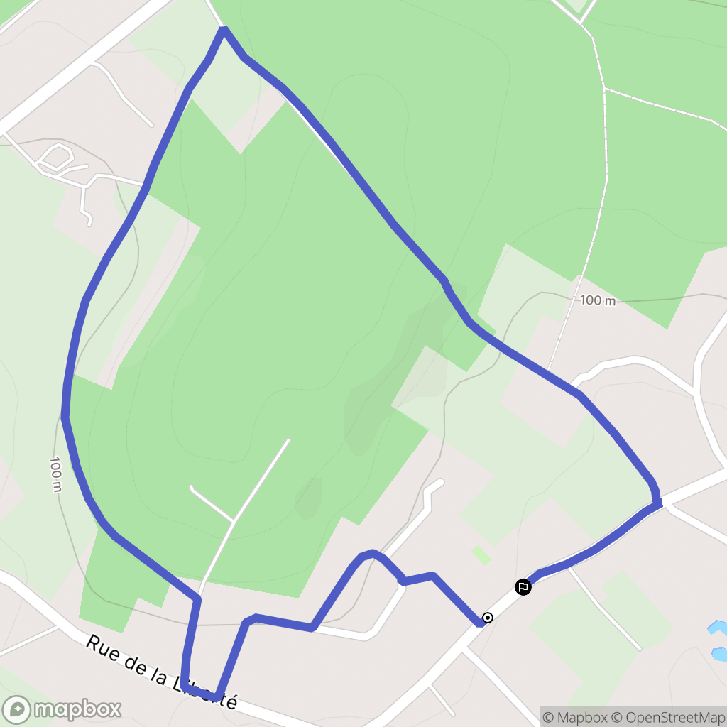 Sillé-le-Philippe : carte du parcours de randonnée - France