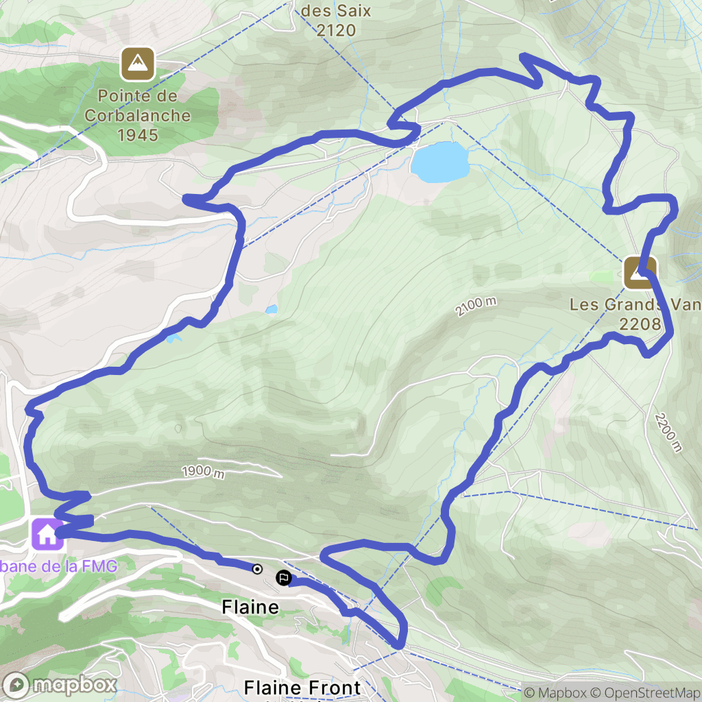 Arâches-la-Frasse : carte du parcours de randonnée - France