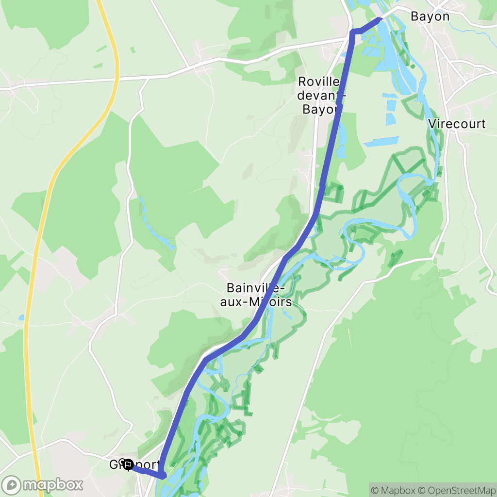 Gripport : carte du parcours de randonnée - France