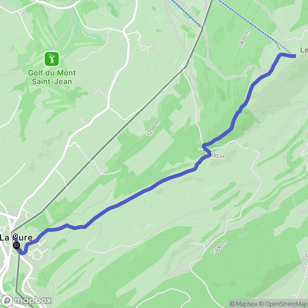 Saint-Cergue : carte du parcours de randonnée - France