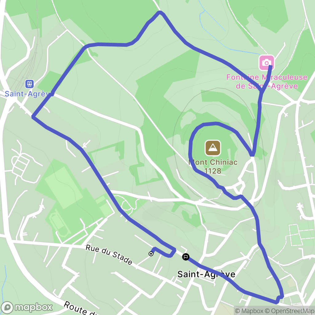 Saint-Agrève : carte du parcours de randonnée - France
