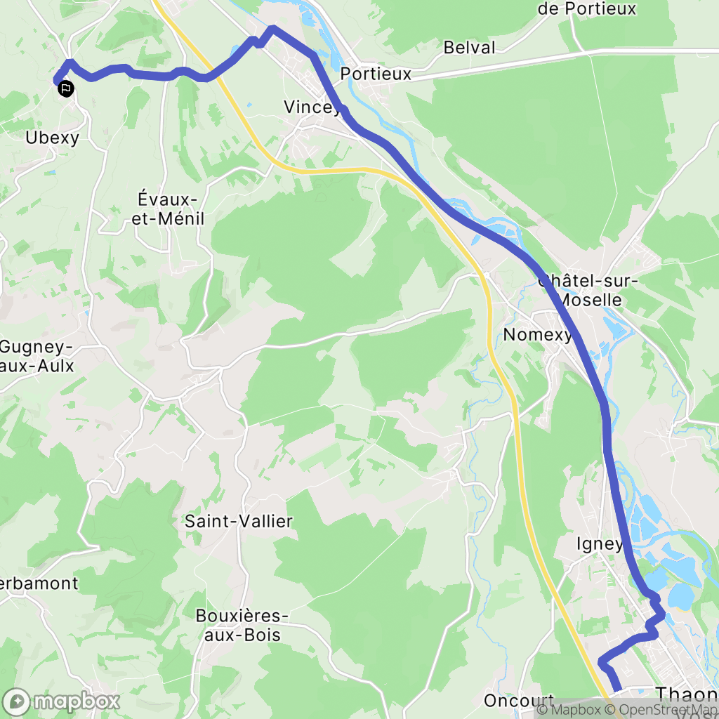 Brantigny : carte du parcours de randonnée - France