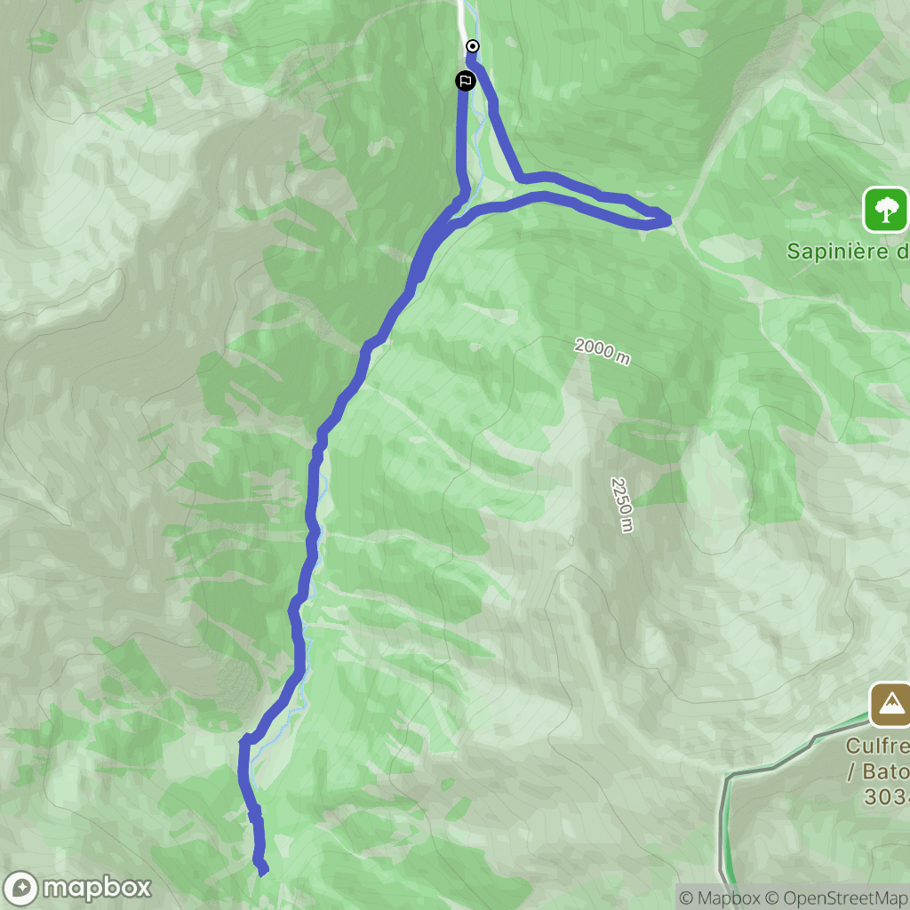 Saint-Lary-Soulan : carte du parcours de randonnée - France