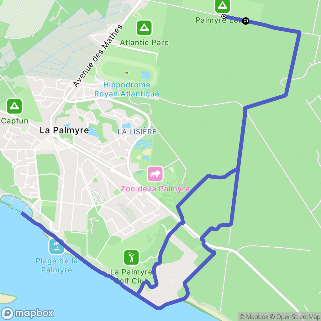 Les Mathes : carte du parcours de randonnée - France