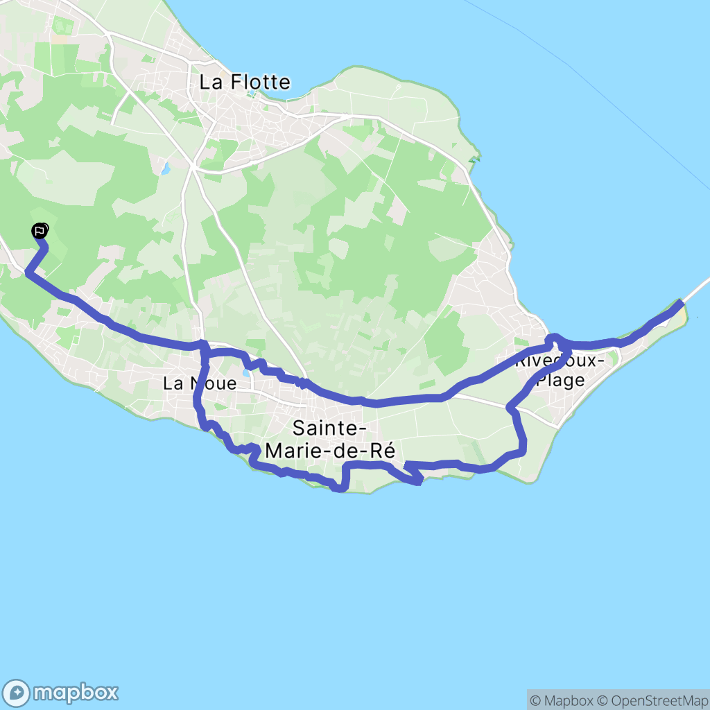Le Bois-Plage-en-Ré : carte du parcours de randonnée - France