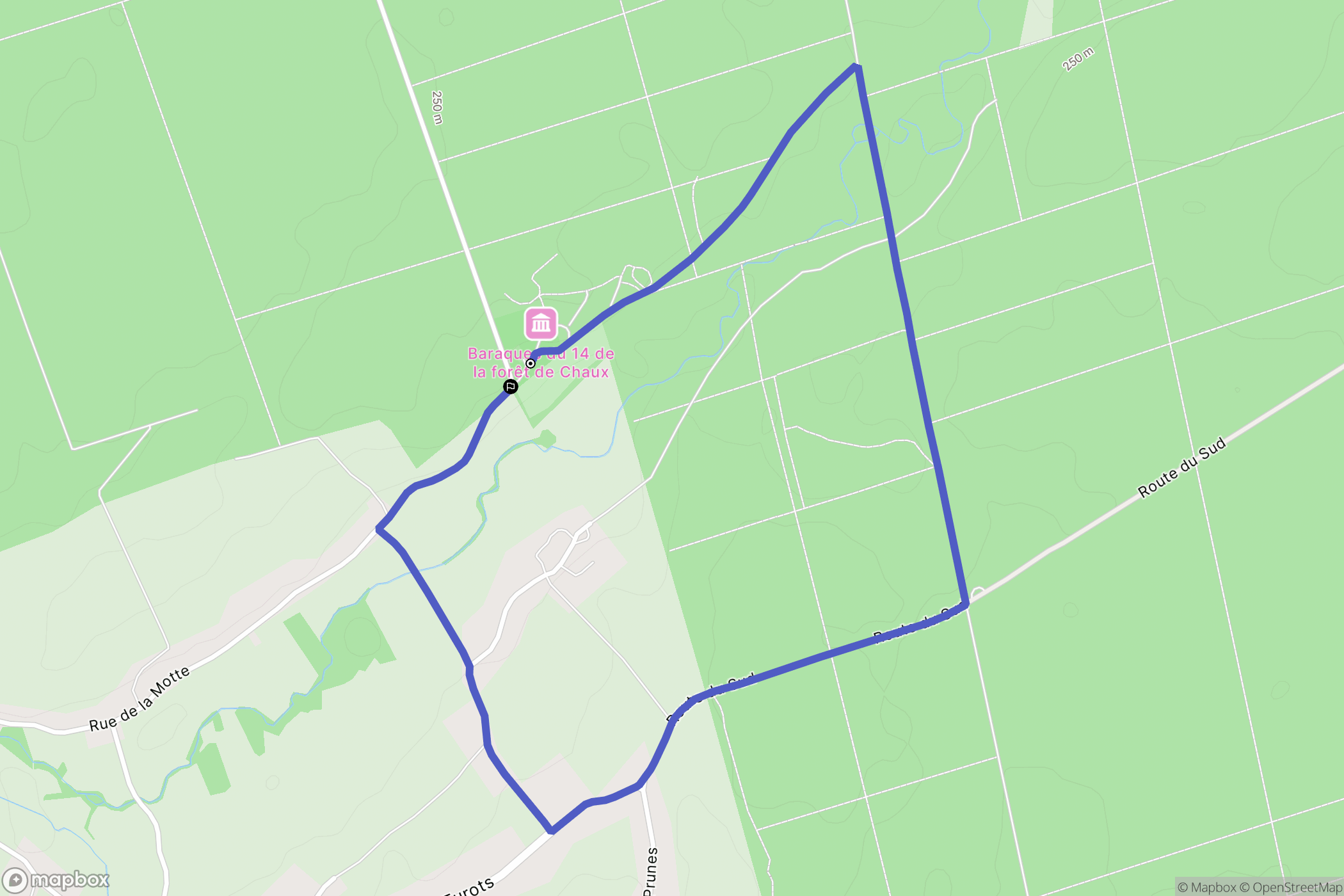 La Vieille-Loye : carte du parcours de randonnée - France
