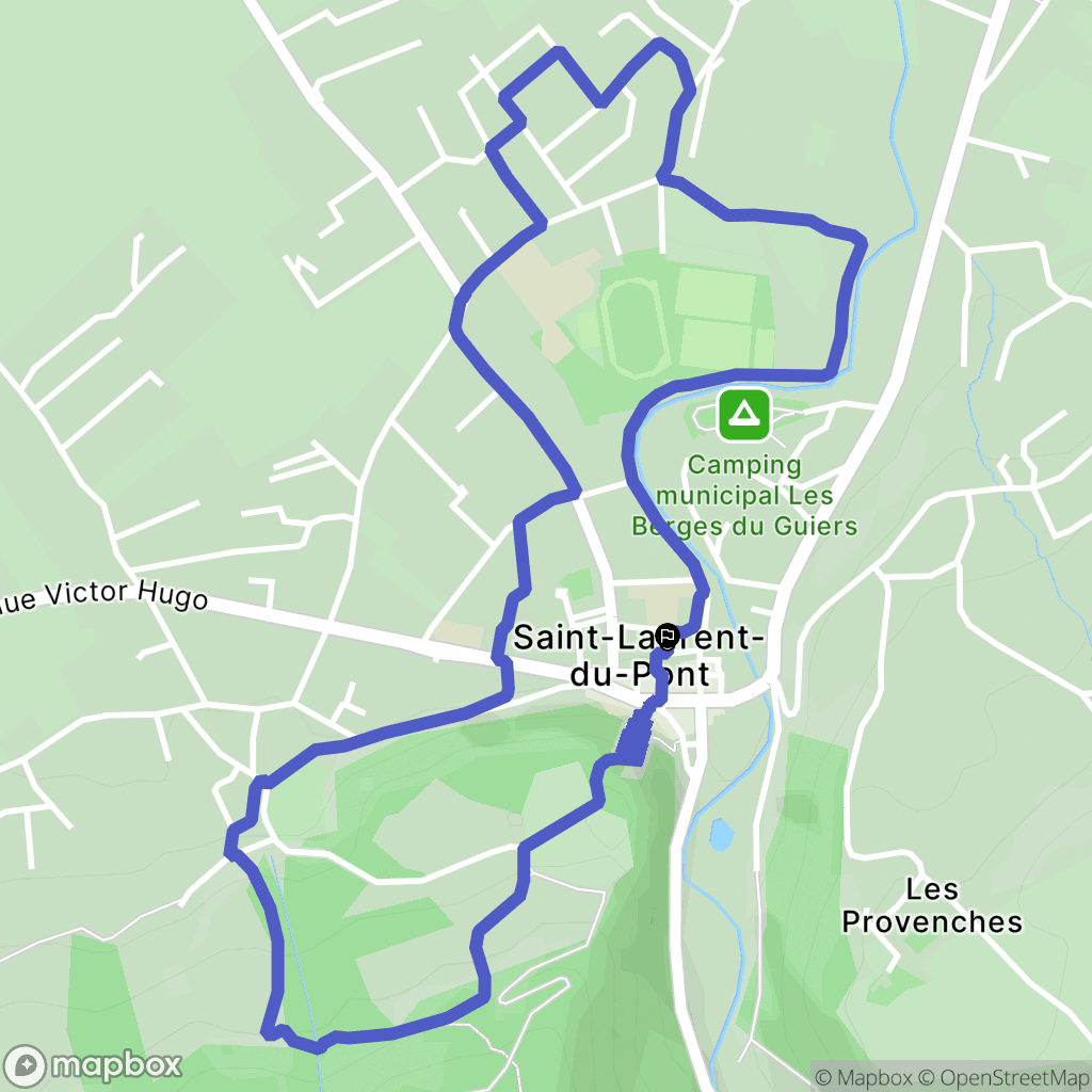 Saint-Laurent-du-Pont : carte du parcours de randonnée - France