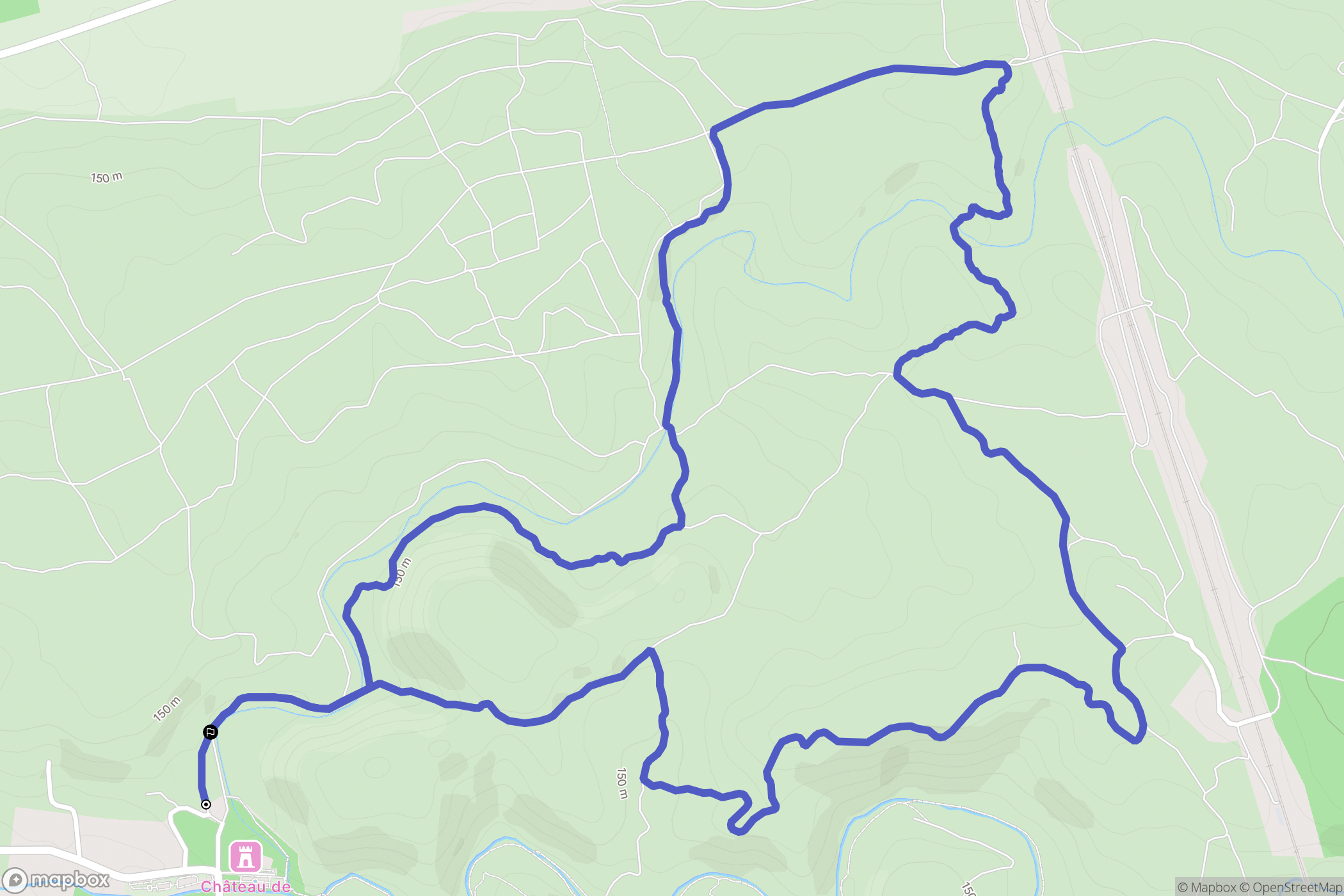 La Barben : carte du parcours de randonnée - France