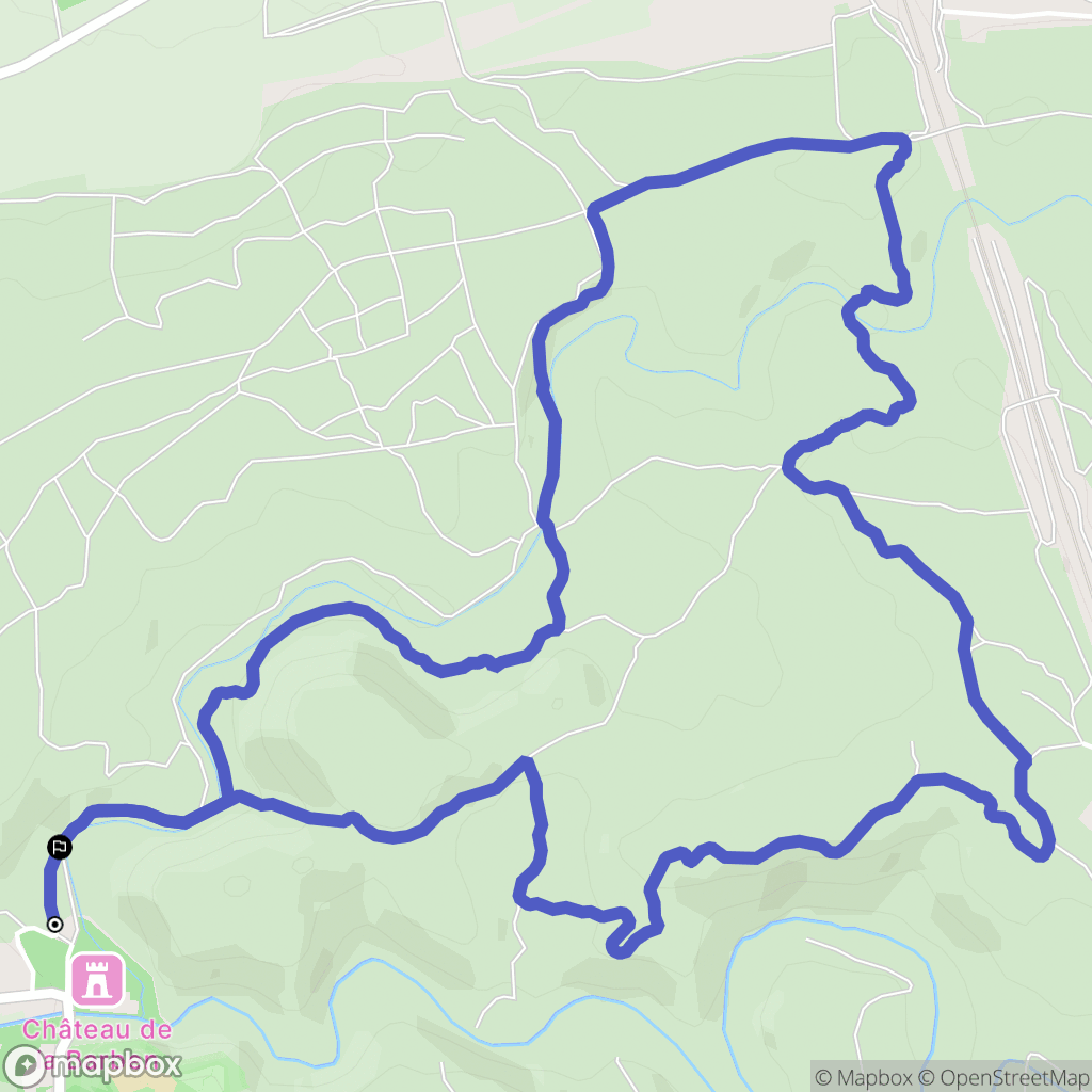 La Barben : carte du parcours de randonnée - France