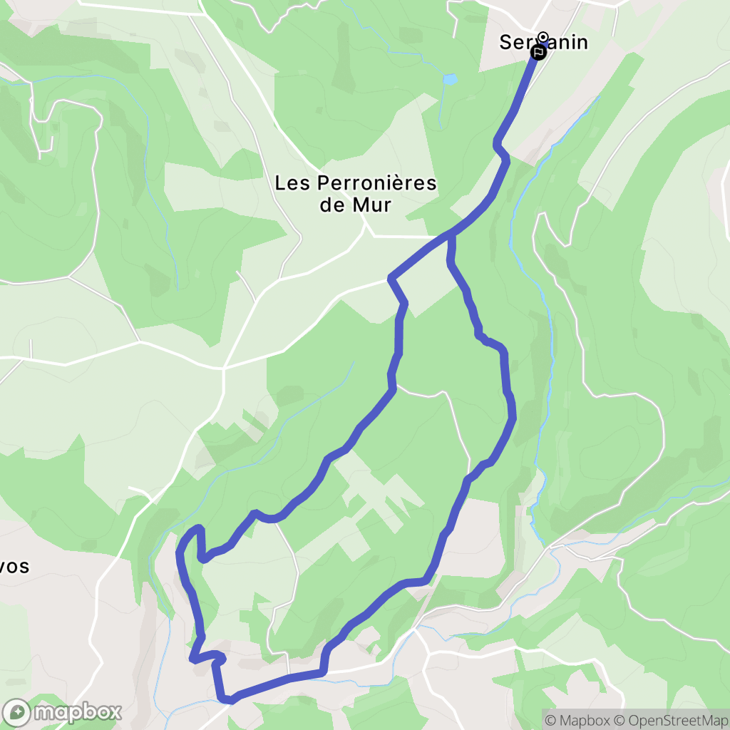 Oytier-Saint-Oblas : carte du parcours de randonnée - France