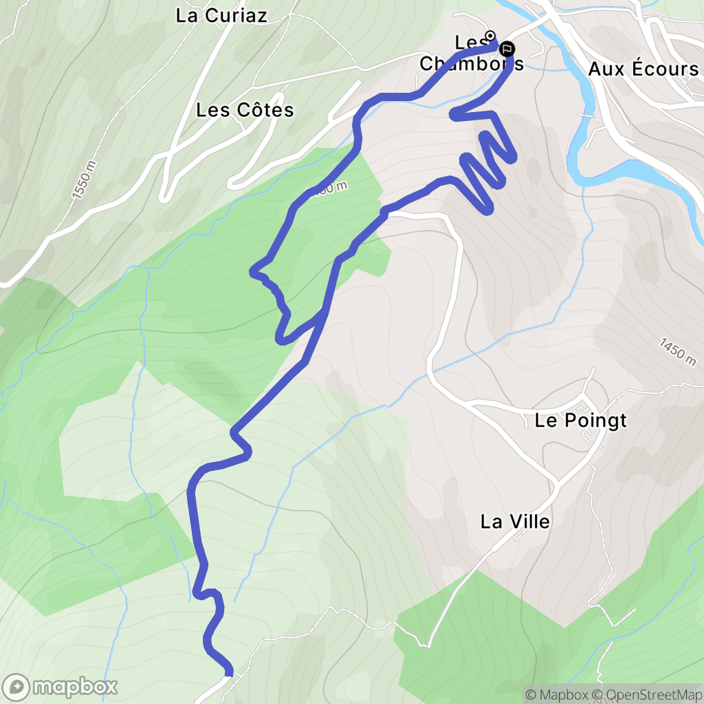 Saint-Jean-d'Arves : carte du parcours de randonnée - France