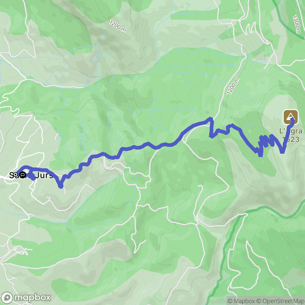Saint-Jurs : carte du parcours de randonnée - France