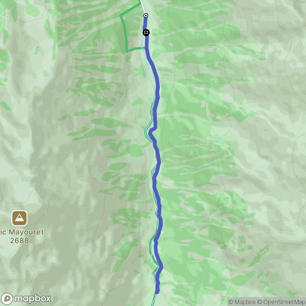 Cauterets : carte du parcours de randonnée - France