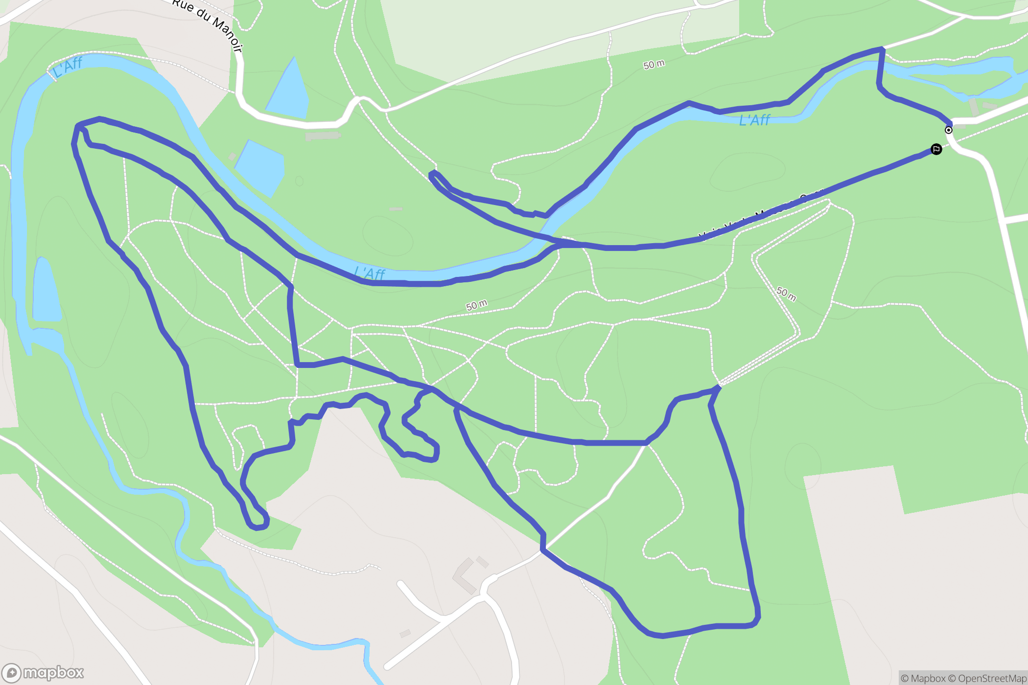 Les Brulais : carte du parcours de randonnée - France