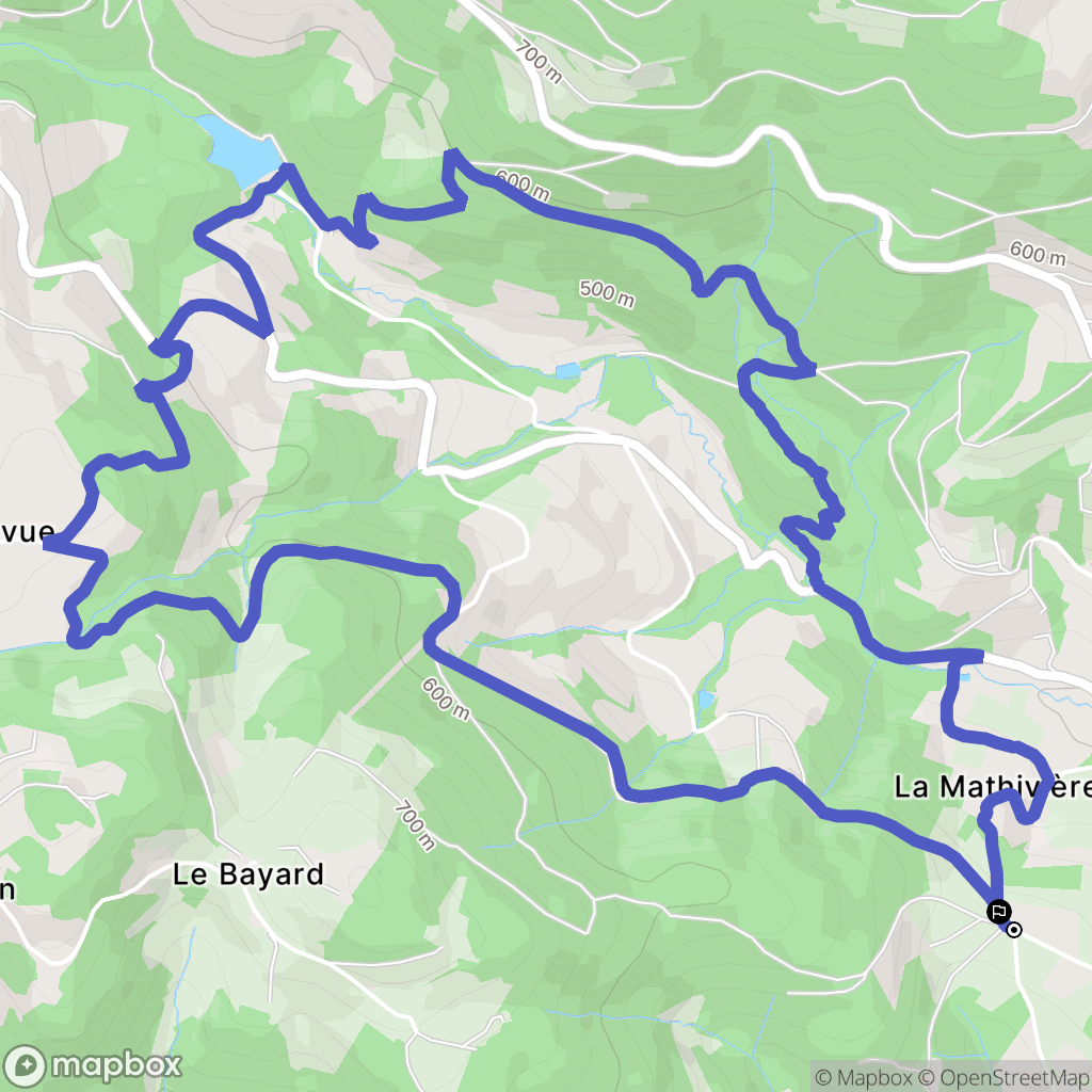 Thurins : carte du parcours de randonnée - France