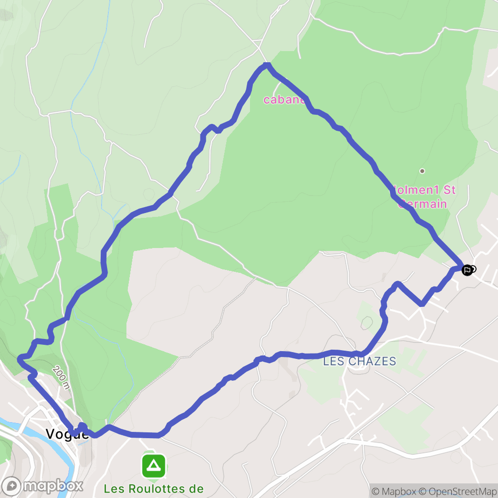Saint-Germain : carte du parcours de randonnée - France