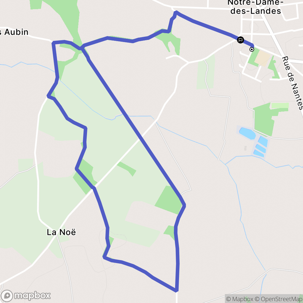 Notre-Dame-des-Landes : carte du parcours de randonnée - France