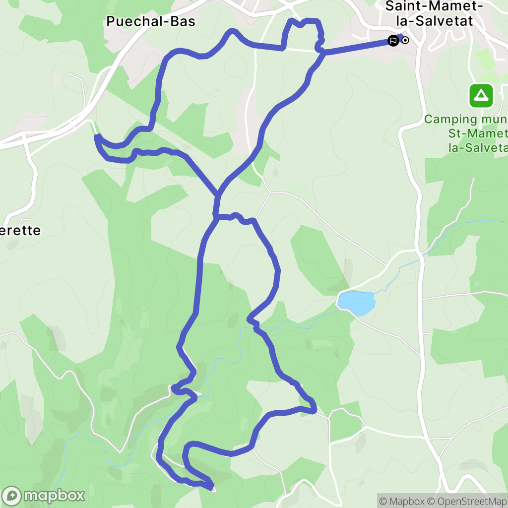 Saint-Mamet-la-Salvetat : carte du parcours de randonnée - France