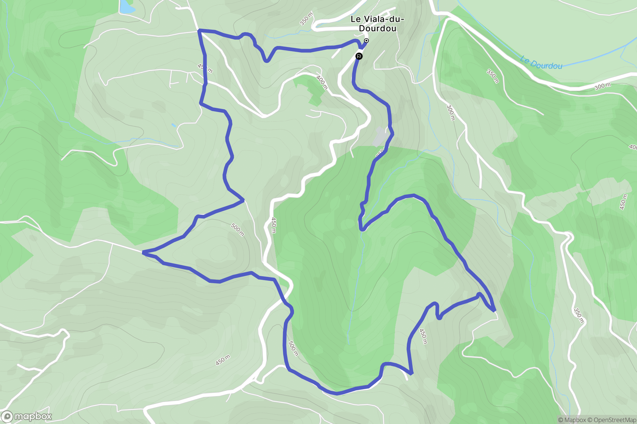 Calmels-et-le-Viala : carte du parcours de randonnée - France