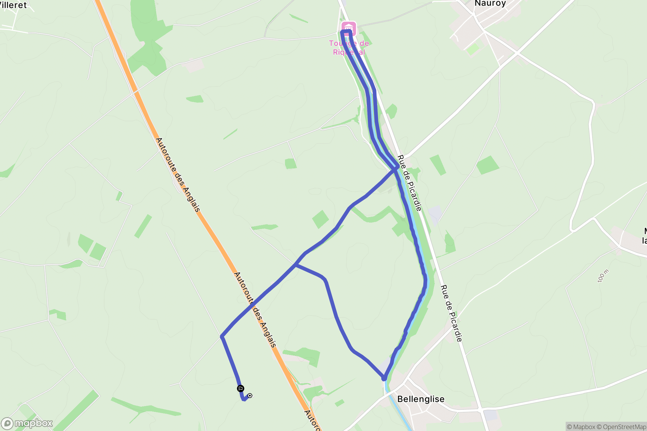 Pontruet : carte du parcours de randonnée - France