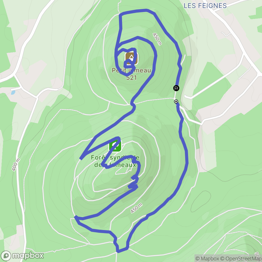 Nompatelize : carte du parcours de randonnée - France