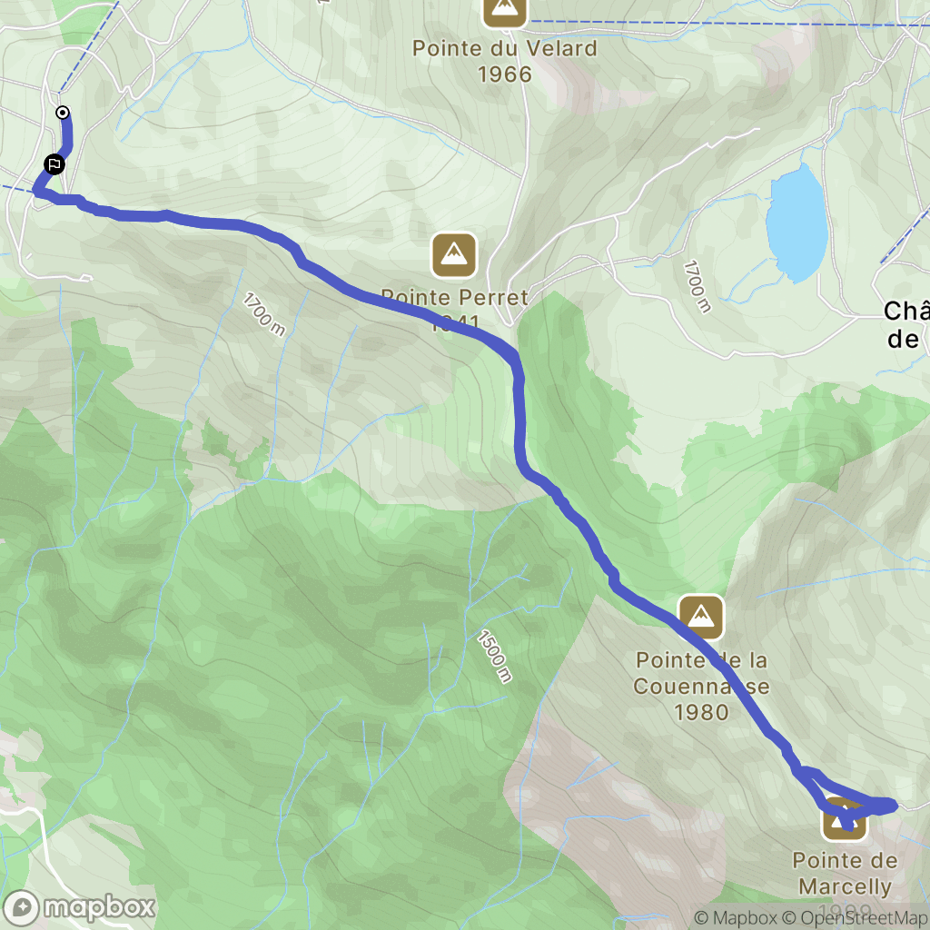 Mieussy : carte du parcours de randonnée - France