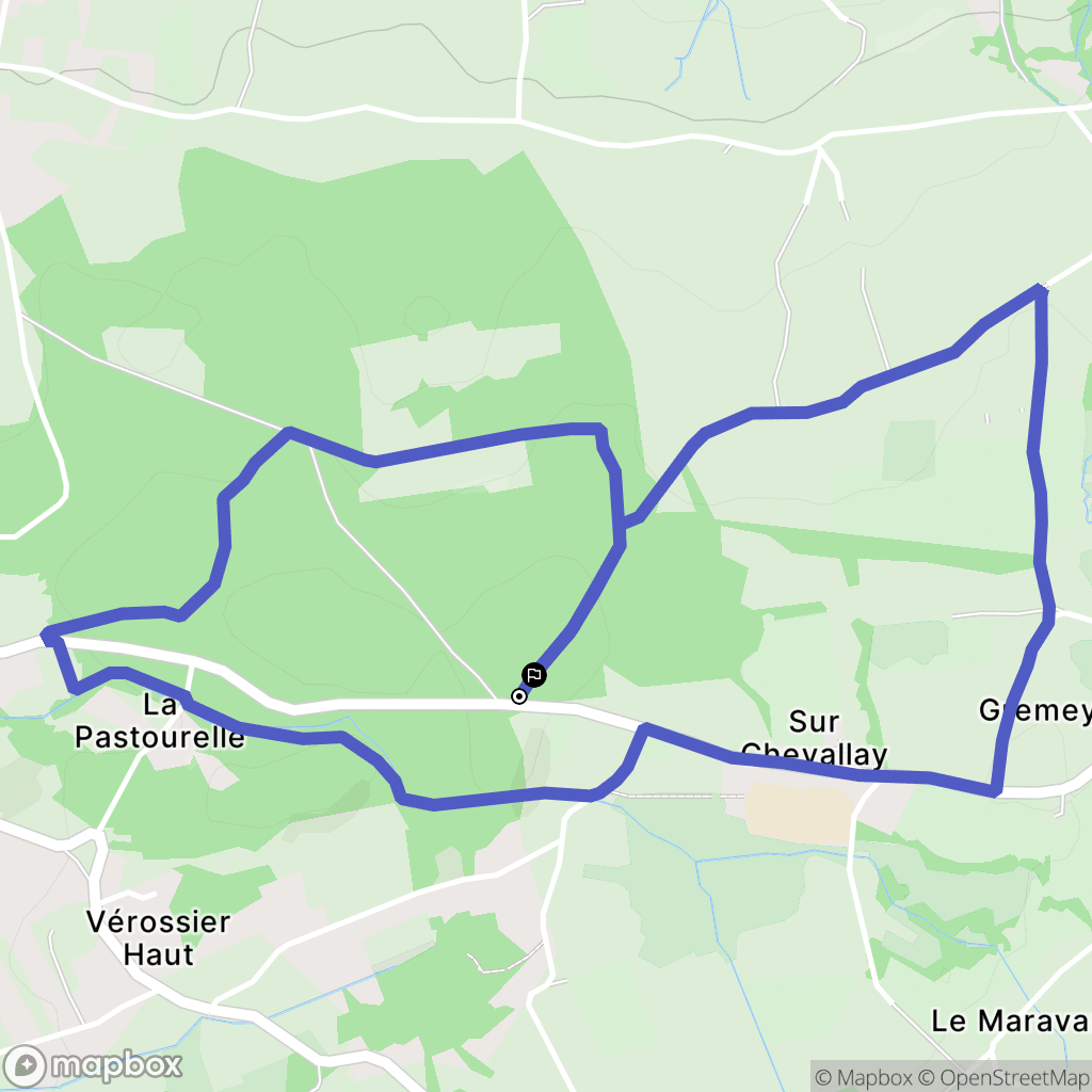 Larringes : carte du parcours de randonnée - France
