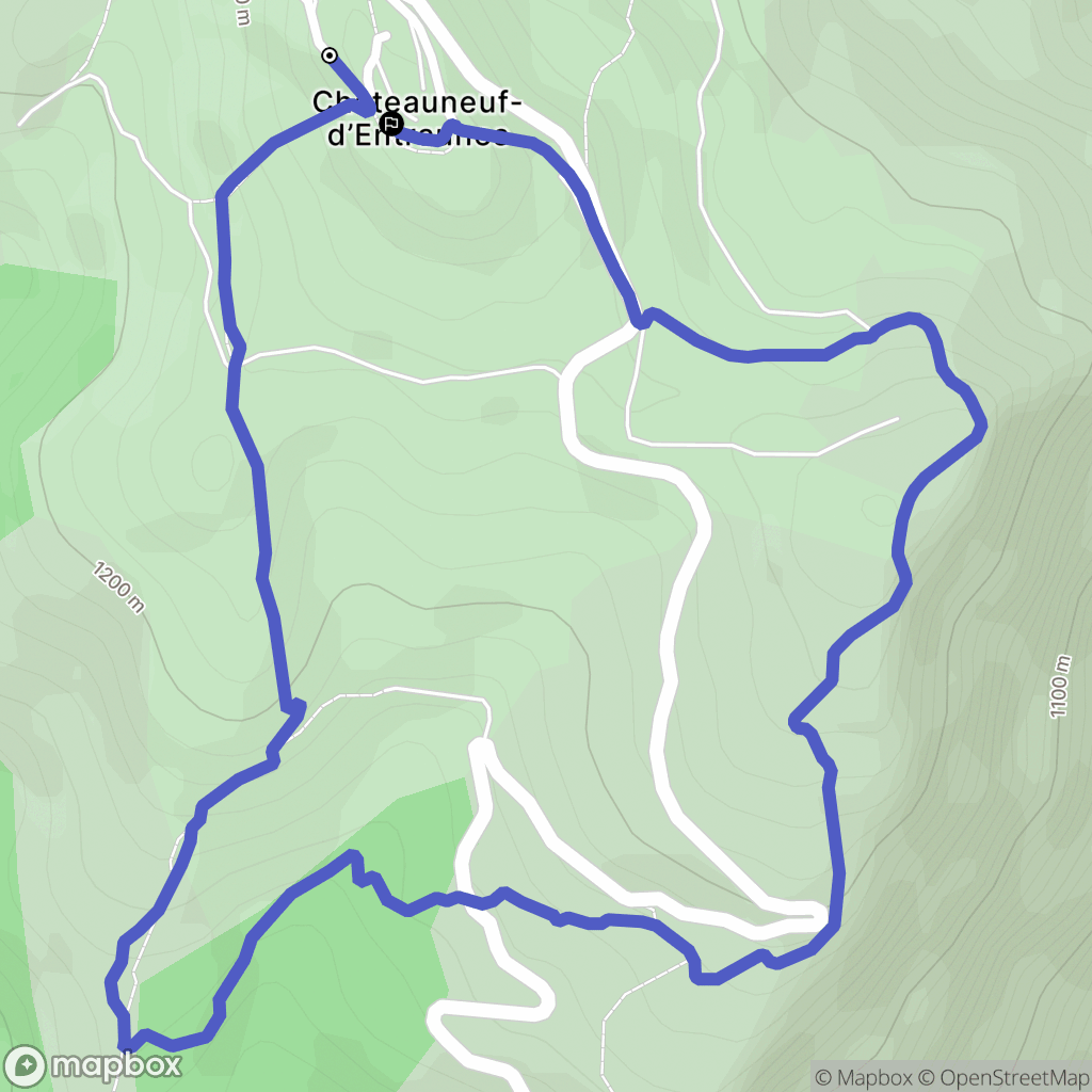 Châteauneuf-d'Entraunes : carte du parcours de randonnée - France