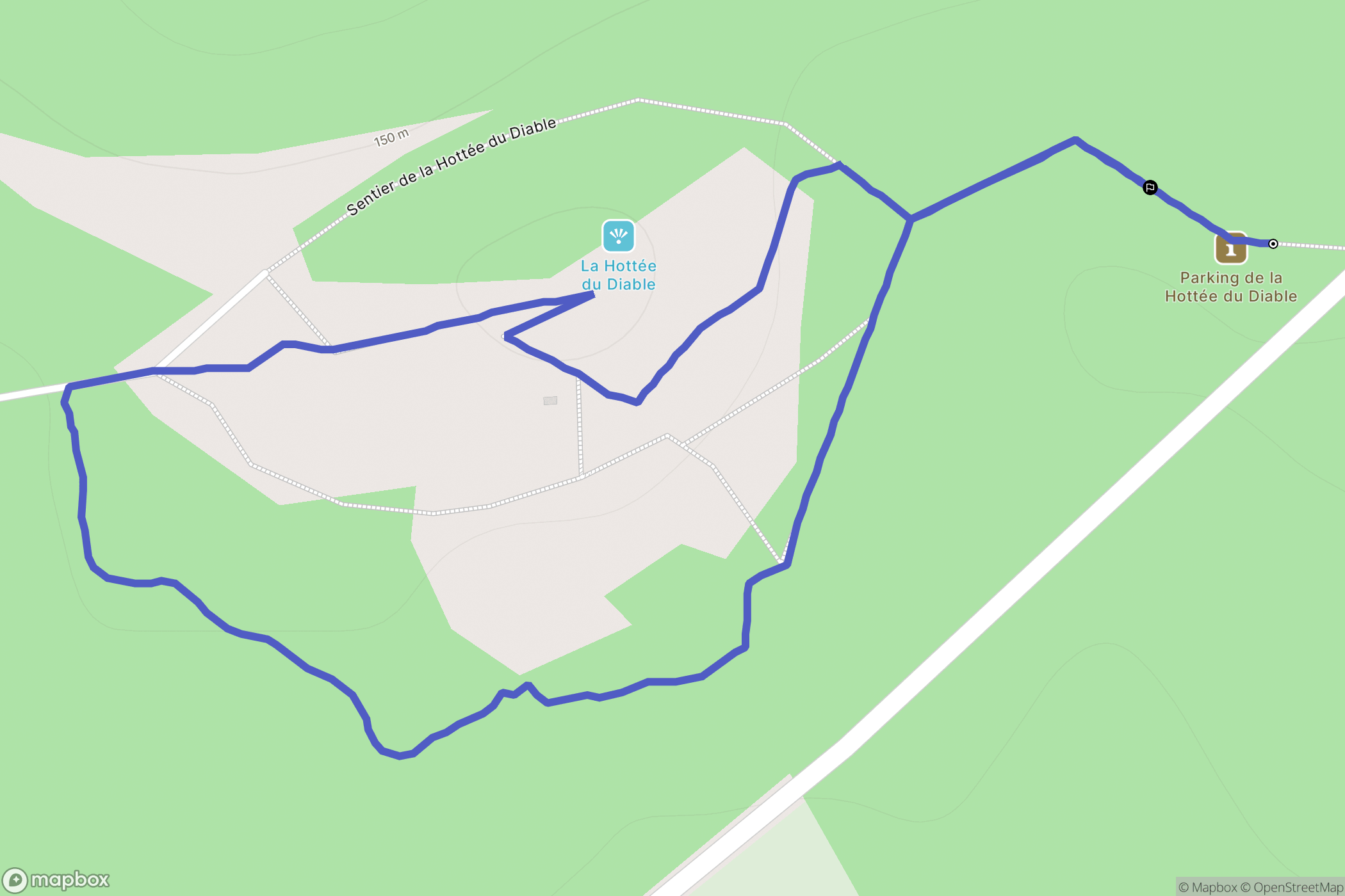 Coincy : carte du parcours de randonnée - France