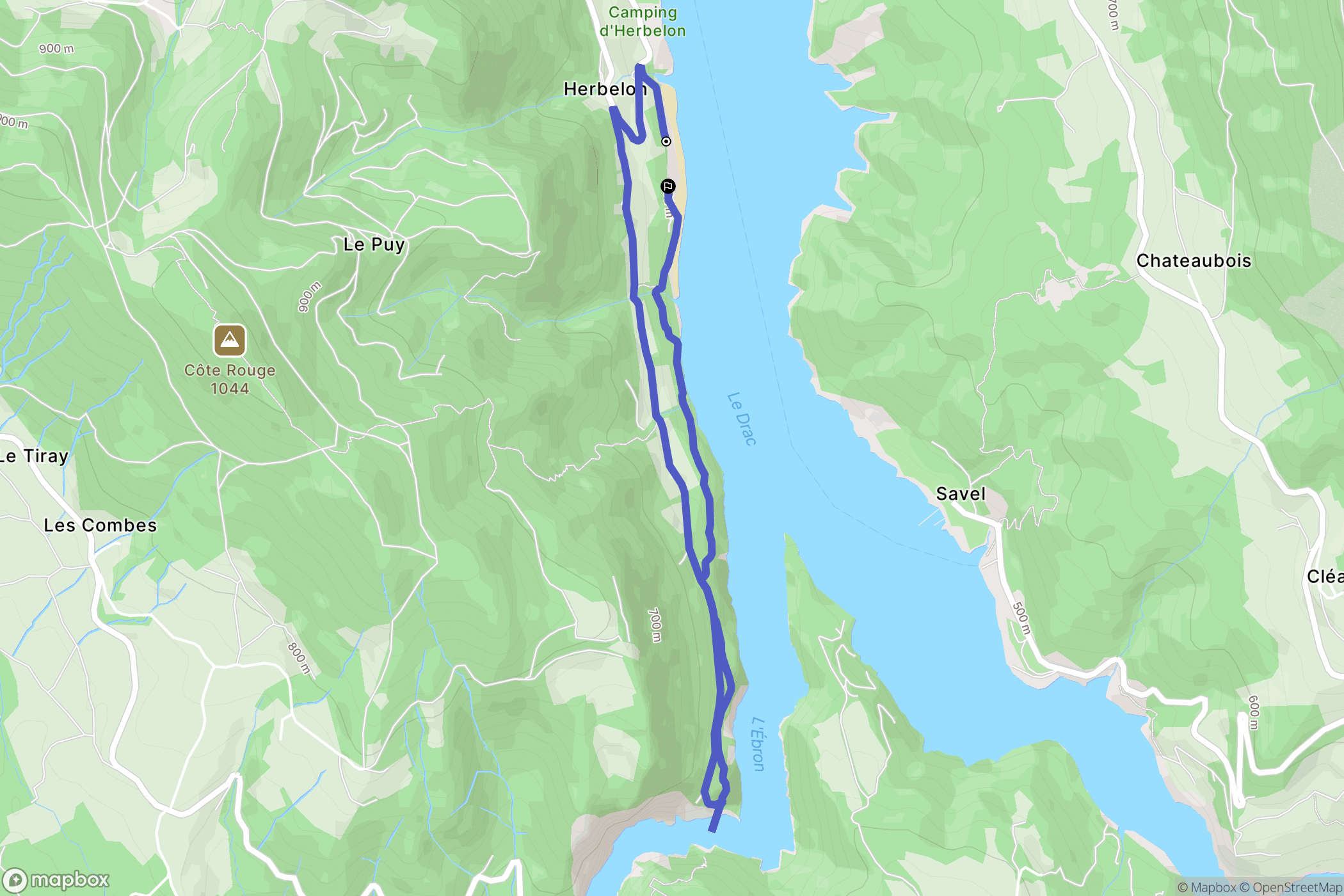 Treffort : carte du parcours de randonnée - France