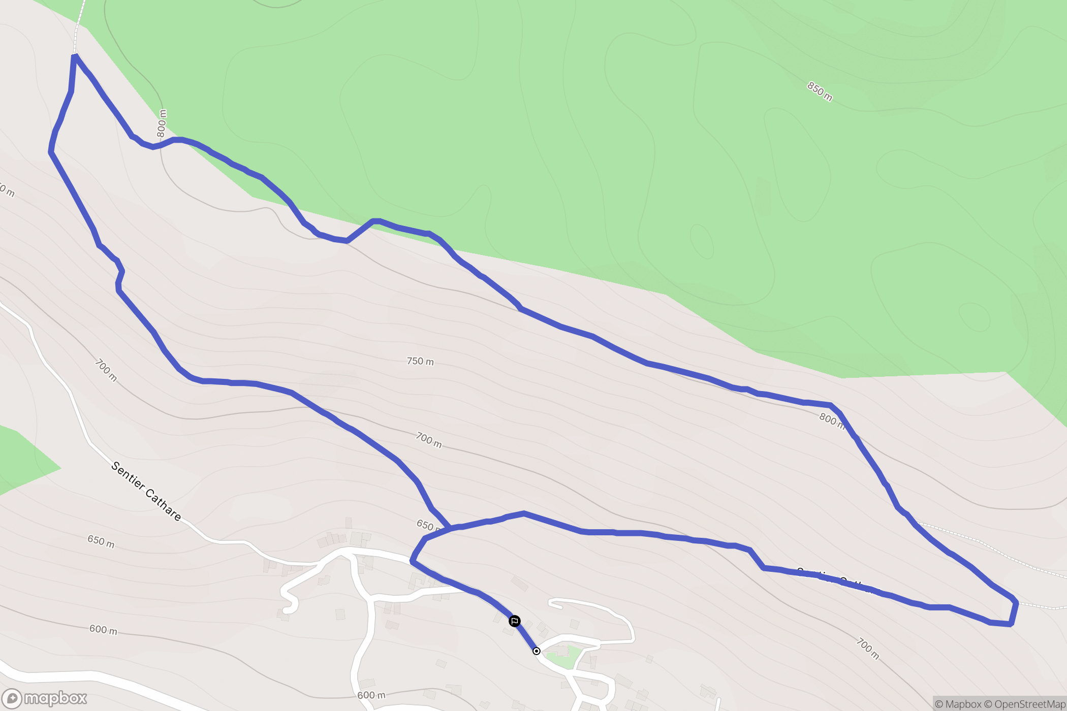 Leychert : carte du parcours de randonnée - France