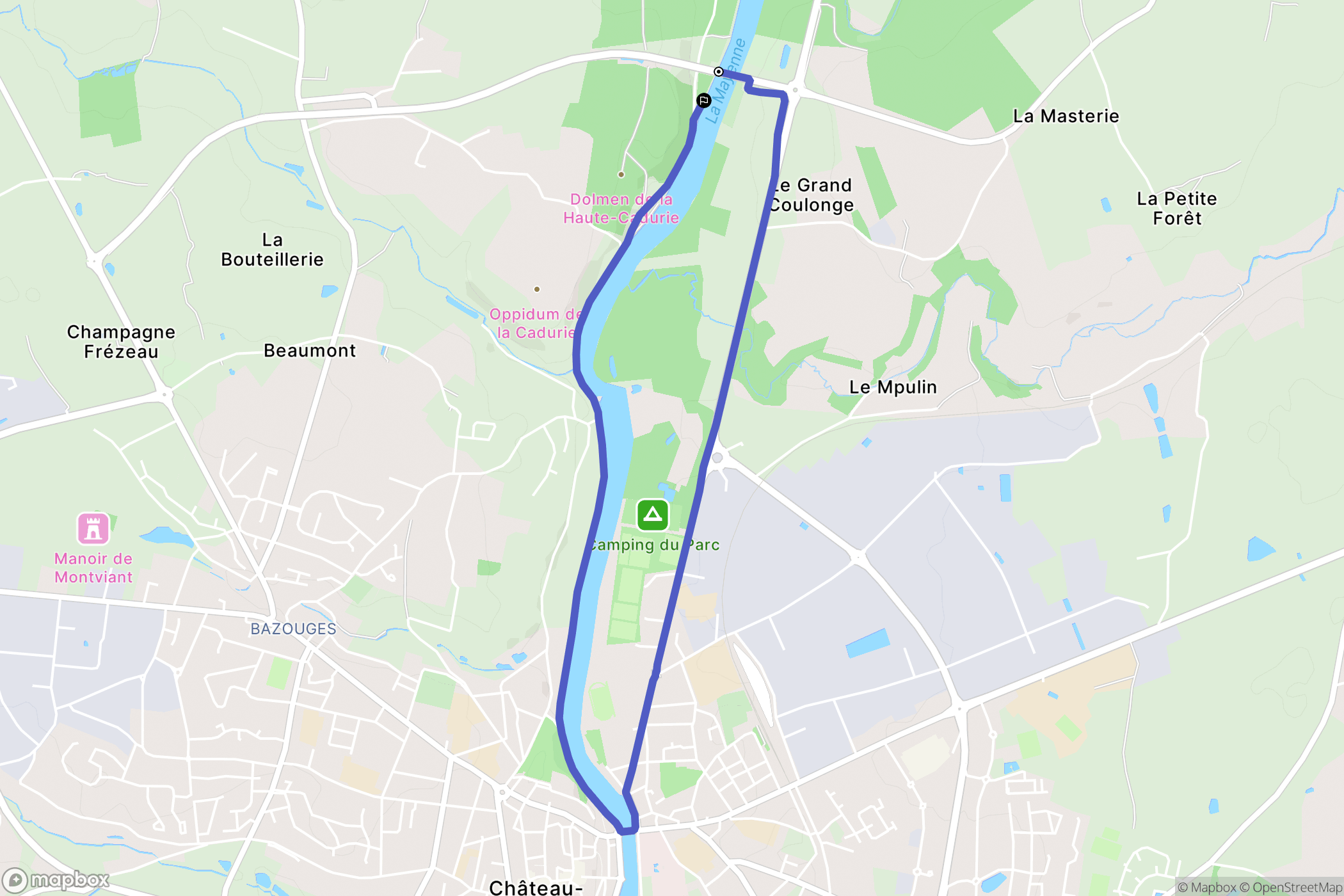 La Roche-Neuville : carte du parcours de randonnée - France