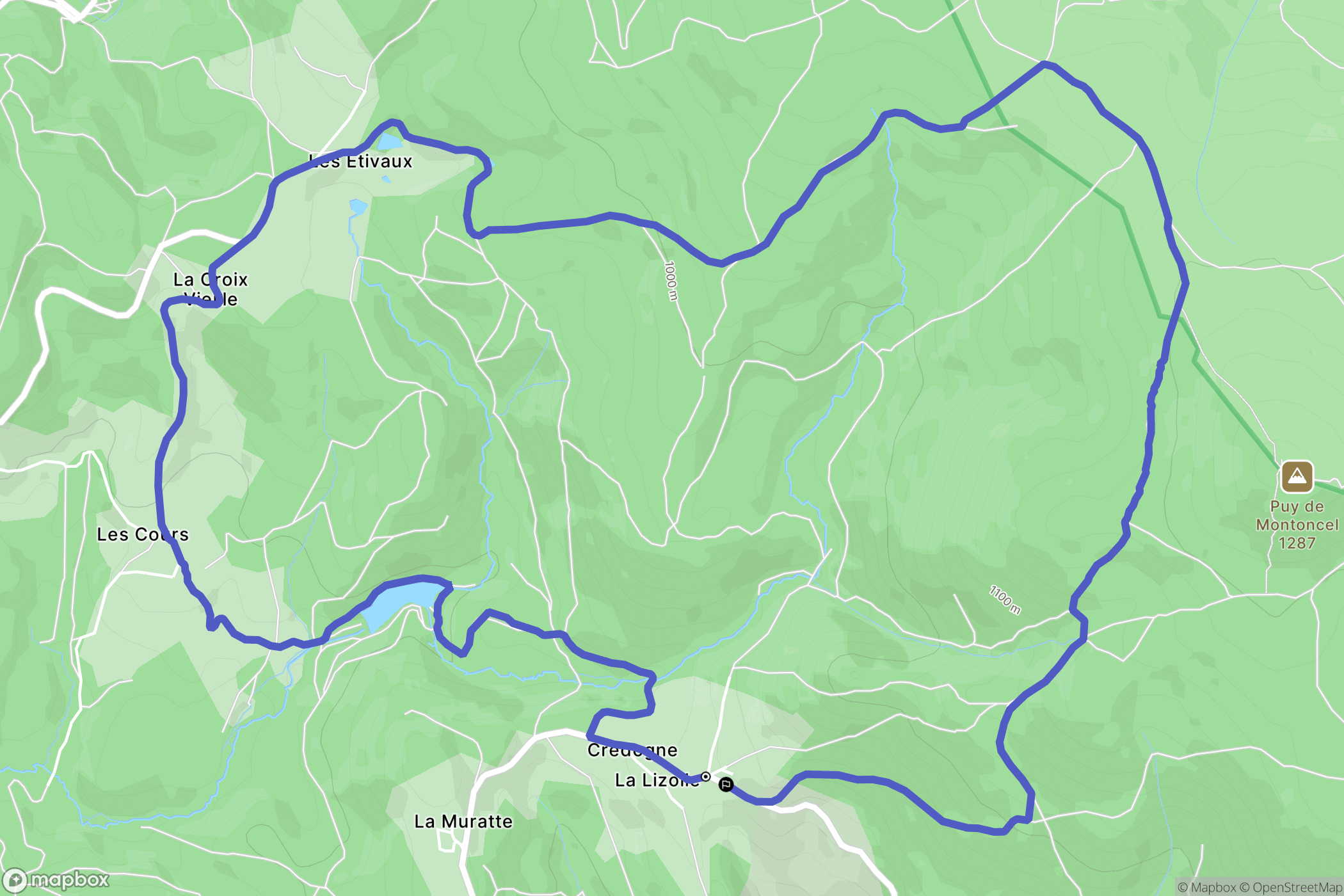 Palladuc : carte du parcours de randonnée - France